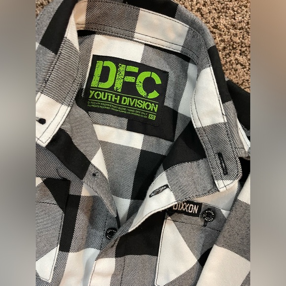 Dixxon flannel company youth boys xs, small and medium black and white buffalo - Picture 3 of 8